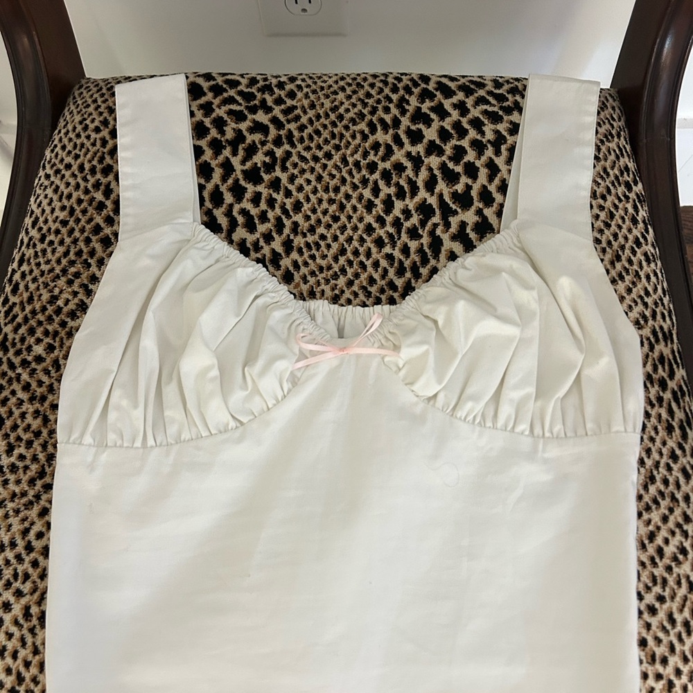 With Jean Ivory Top with Blush Accent